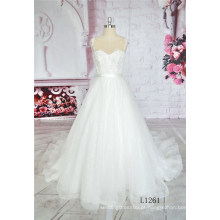 Brilhando vestido de noiva vestido de baile Querido vestido de noiva com laço